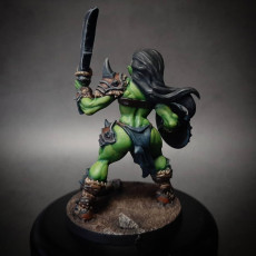 Picture of print of Orc Barbarian - C (Lady) Modular
