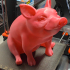 Piggy Sitting(Sir Pigglesfree): Single Extrusion Version print image