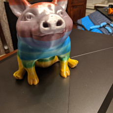 Picture of print of Piggy Sitting: Piggy Bank Version