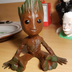 Picture of print of Sitting, Smiling, Baby Groot (Smoothed, solidified, reinforced)