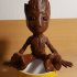 Sitting, Smiling, Baby Groot (Smoothed, solidified, reinforced) print image