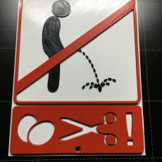 Picture of print of Pee prohibited Pinkeln verboten