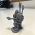 Dwarf "Bardzerker" - Dwarvern Bard with Flaming Bagpipes (32mm scale miniature) print image