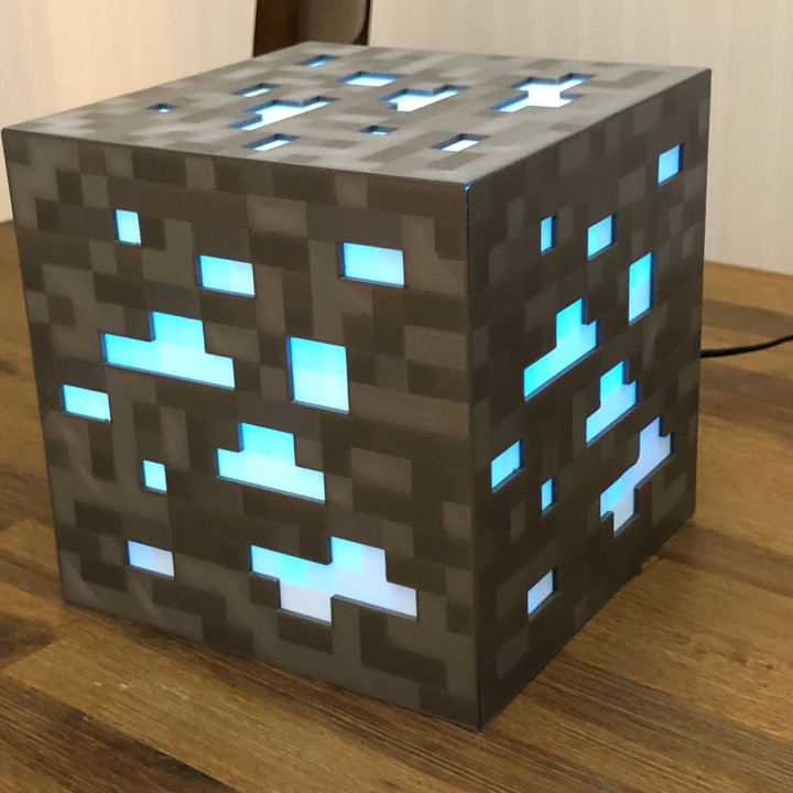"8-Bit" Minecraft Diamond Ore Lamp - Siri Enabled