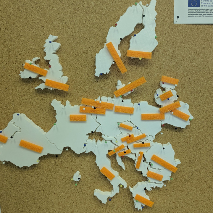 E3D+VET Exercise: Europe Puzzle Map