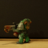 Space marine tactical squad with flamethrower - warhammer 40k print image