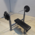 Weight Bench and Weights (1:18 scale) image
