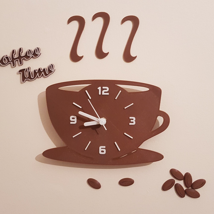 Coffee Time Kitchen Clock