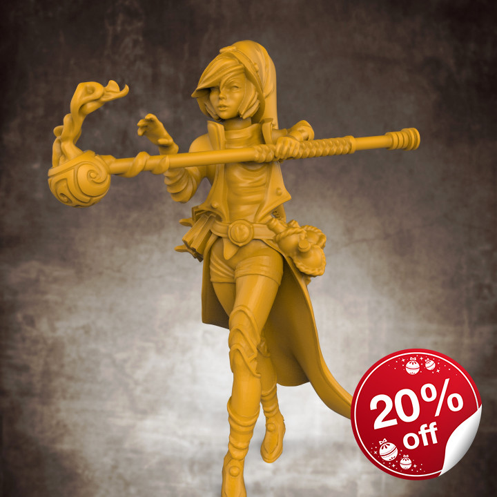 Image of Human Female Wizard (32mm scale miniature)