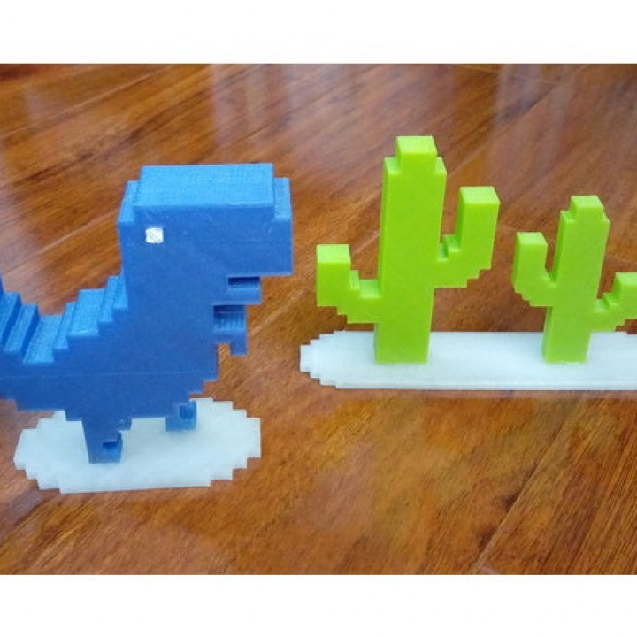 3D Printable Chrome Dino by Justin Lin
