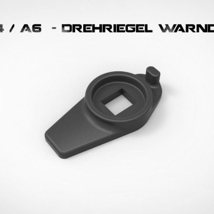 3D Printable Audi A4 / A6 - Drehriegel Warndreieck by Lang Engineering