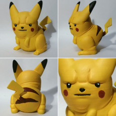 Picture of print of One Pissed Off Pikachu, miniature pokemon meme