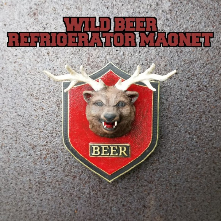 WILD BEER fridge magnet or wall mount