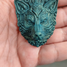 Picture of print of Ornate Wolf pendant