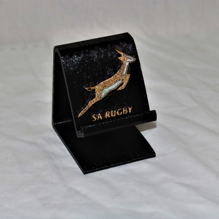 sth Africa rugby phone stand