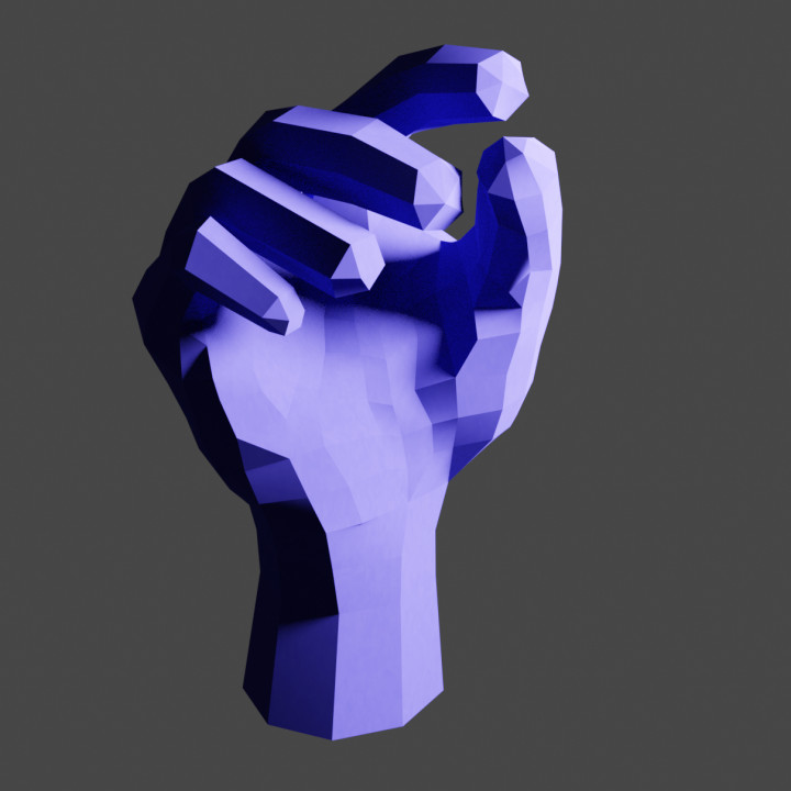 Low-poly hand