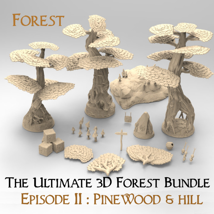 3d Printable The Ultimate 3d Forest Bundle Ep2 Pinewood Hill