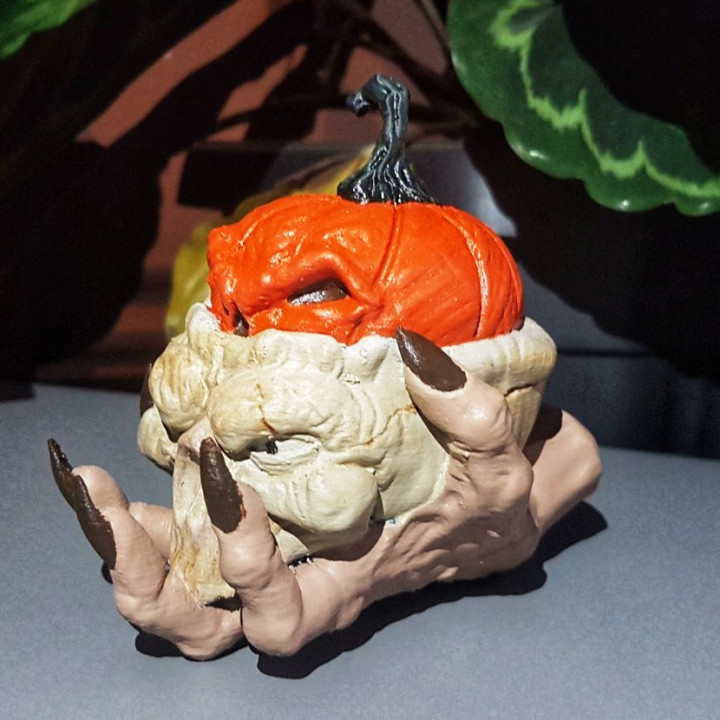 3D Printable Halloween Pumpkin Skull Decoration by Dario Klepic