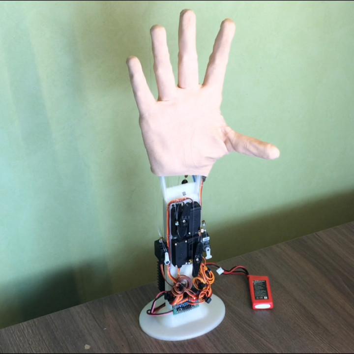 3D Printable robot hand bionic hand prosthesis prototype by Brian