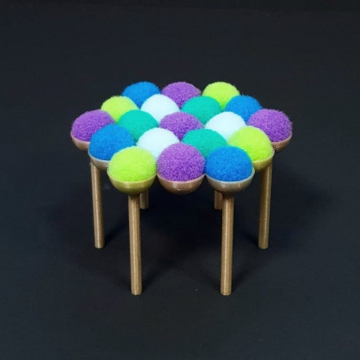PomPom Chair - 3D Printed Doll Furniture