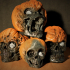 Evil Pumpkin Skulls print image