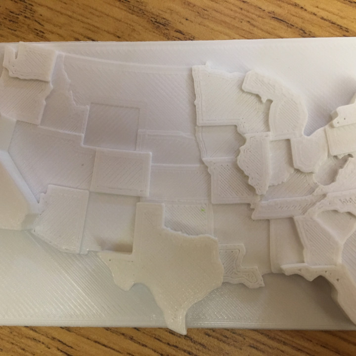 3D United States Population Map