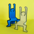 Keith Haring Child Chair - 3D Printed Doll Furniture image