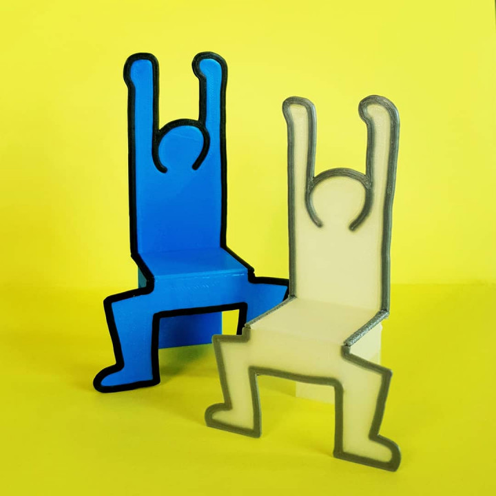 Keith Haring Child Chair - 3D Printed Doll Furniture