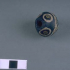 Blue glass bead with 'eye' decoration image