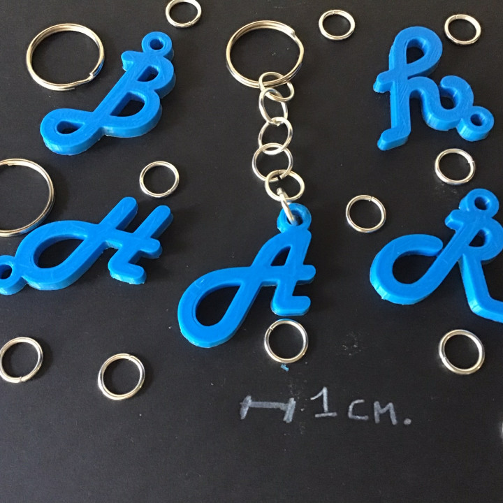 3D Printable 3d Letters for keychain and more by Elena
