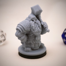 Picture of print of Dwarf Guardian Miniature - pre-supported
