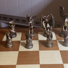 Picture of print of Dragon Chess! Two Headed Wyvern (The Bishop)