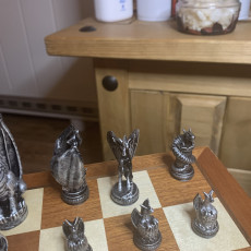 Picture of print of Dragon Chess! Two Headed Wyvern (The Bishop)