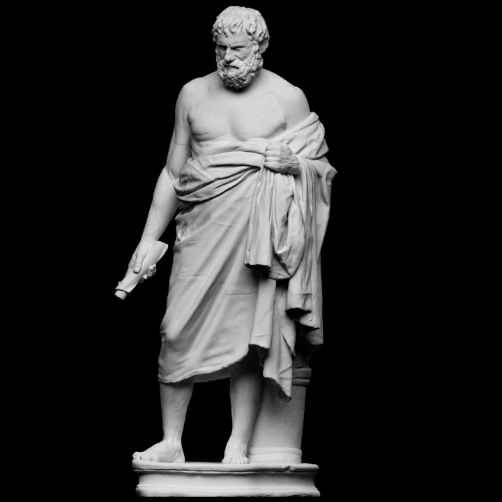 Statue of an unknown Cynic philosopher, Menippus of Gadara?