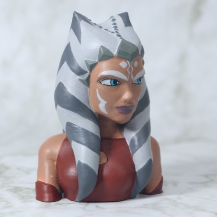 Clone Wars 3D Printed Model Star Wars Ahsoka Tano Bust 
