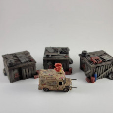 Picture of print of Gaslands - Junk barricades and shack