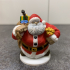 Dwarven Santa Miniature - pre-supported print image