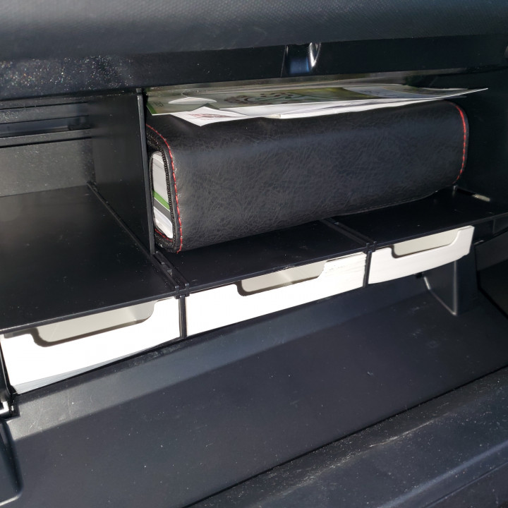 3D Printable Toyota Tacoma Glove box drawers by Joshua Dennis