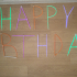 Glowing Happy Birthday Letters image
