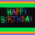 Glowing Happy Birthday Letters image