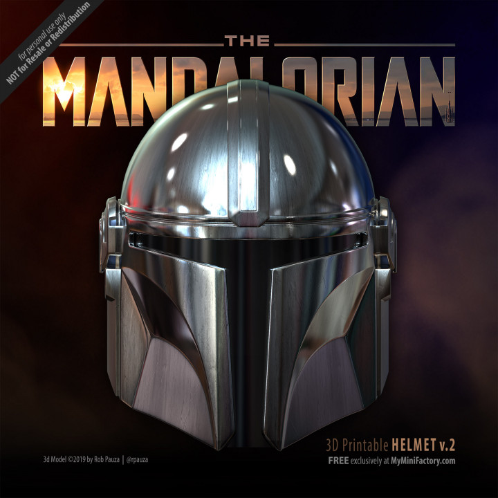 Mando Helmet Kit 3D Printed Full Scale Prop 