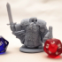 Dwarven Infantry 03 Miniature - pre-supported print image
