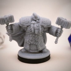 Picture of print of Dwarven Infantry 07 Miniature - pre-supported