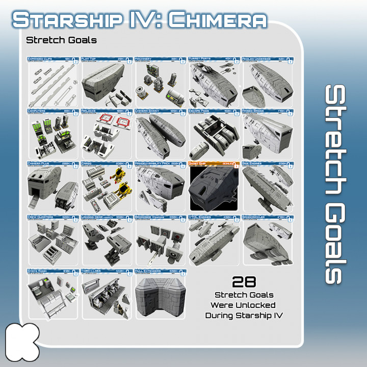 Starship Chimera Stretch Goal STL Files's Cover