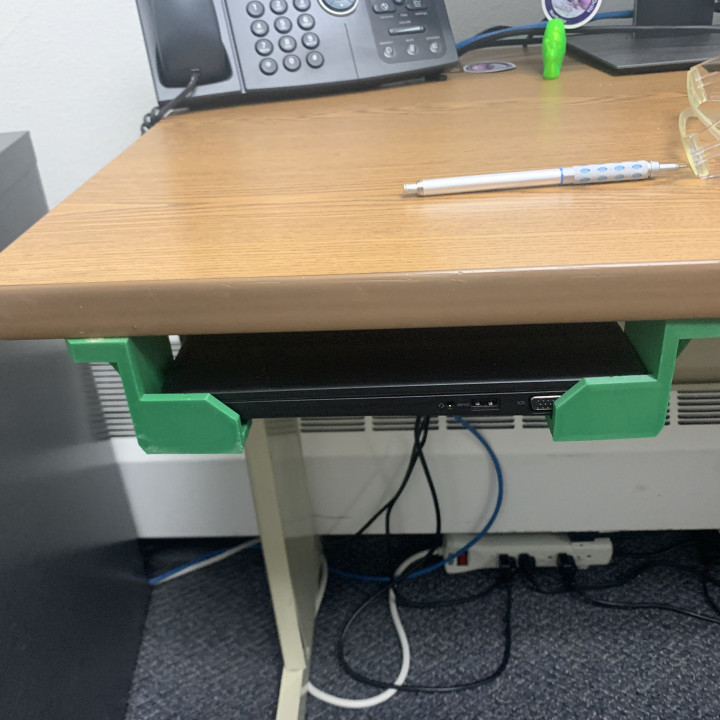 Under-Desk Laptop Storage/Docking Brackets