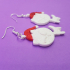 Christmas earrings_Xmas snow cat with Santa hat image