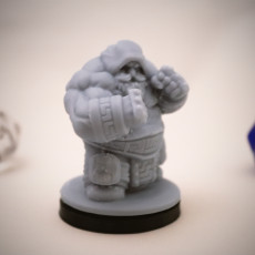Picture of print of Dwarf Brawler Variant Miniature - pre-supported