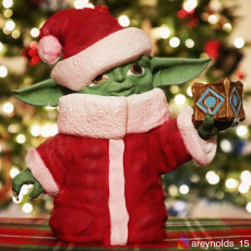 Picture of print of Santa Hat Baby Yoda with Holocron This print has been uploaded by Andrew Reynolds