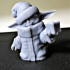 Santa Hat Baby Yoda with Holocron image
