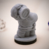 Dwarven Barkeep Miniature - pre-supported image